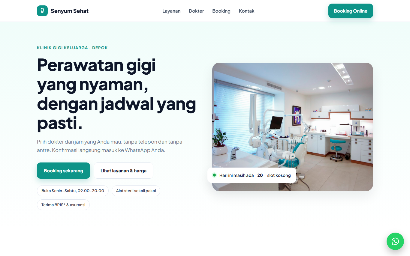 Sistem booking klinik